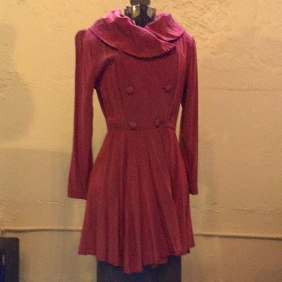 Double Breasted Burnt Orange 80s Lightweight Jacket - Picture 1 of 10